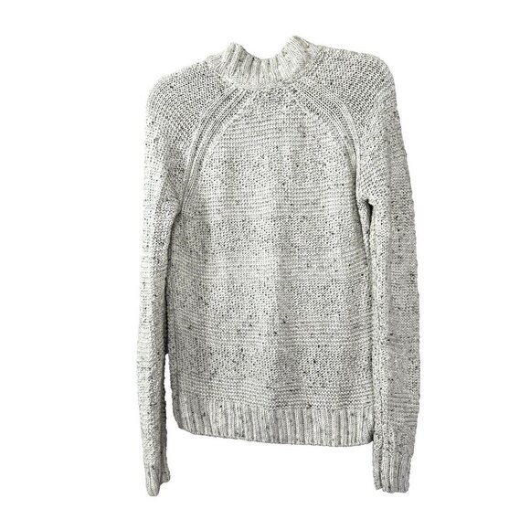 PrAna Nemma Chunky Oatmeal Flecked Fisherman Sweater Small Rustic Cozy Layering - Picture 2 of 10